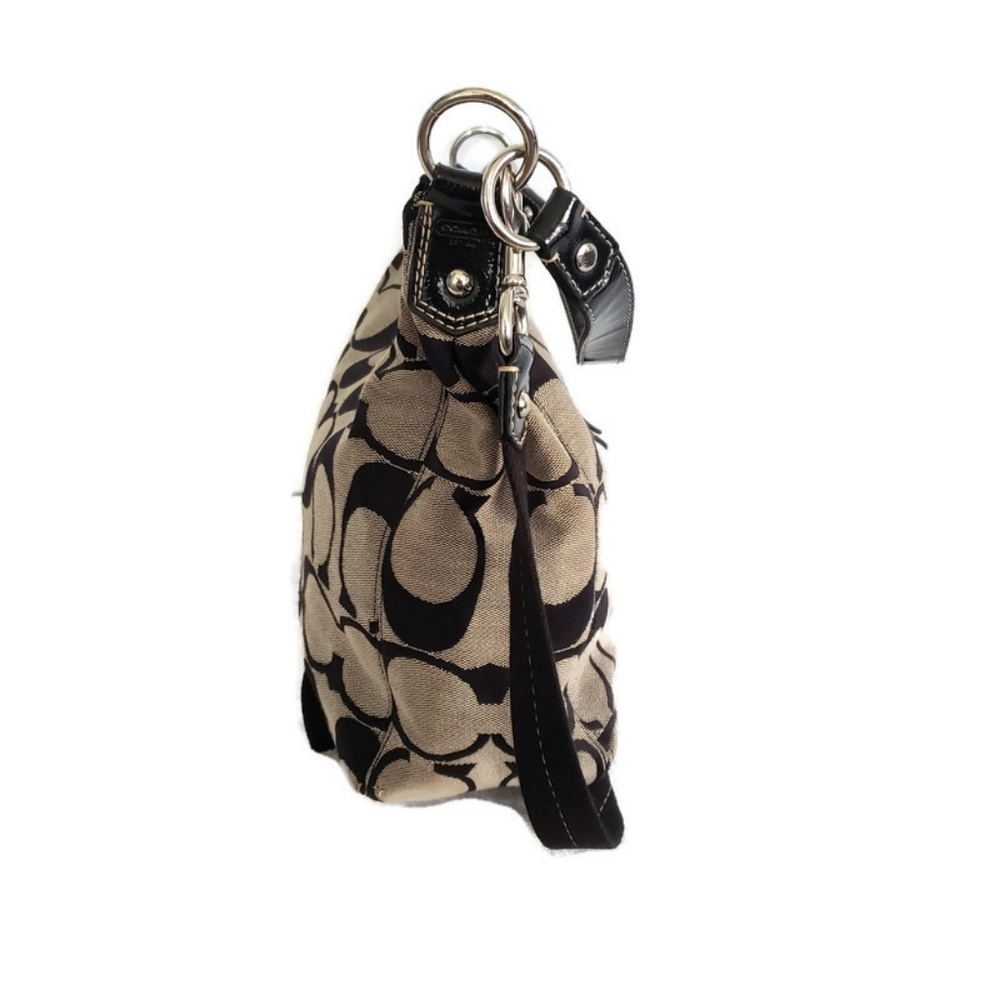 Coach signature Stripe Convertible Hobo black/grey - Picture 3 of 6